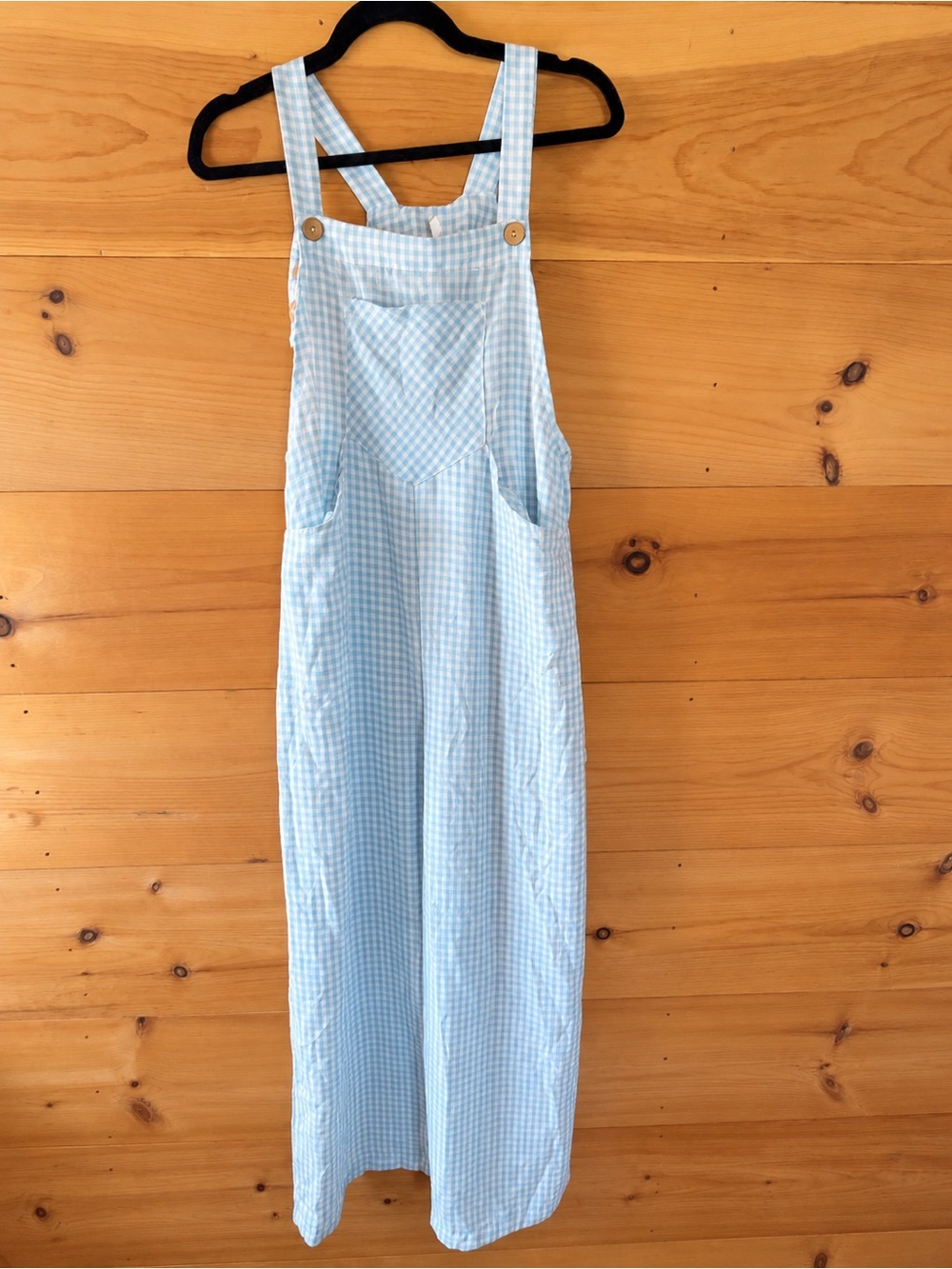 Halara women’s plaid linen feel overalls with pockets